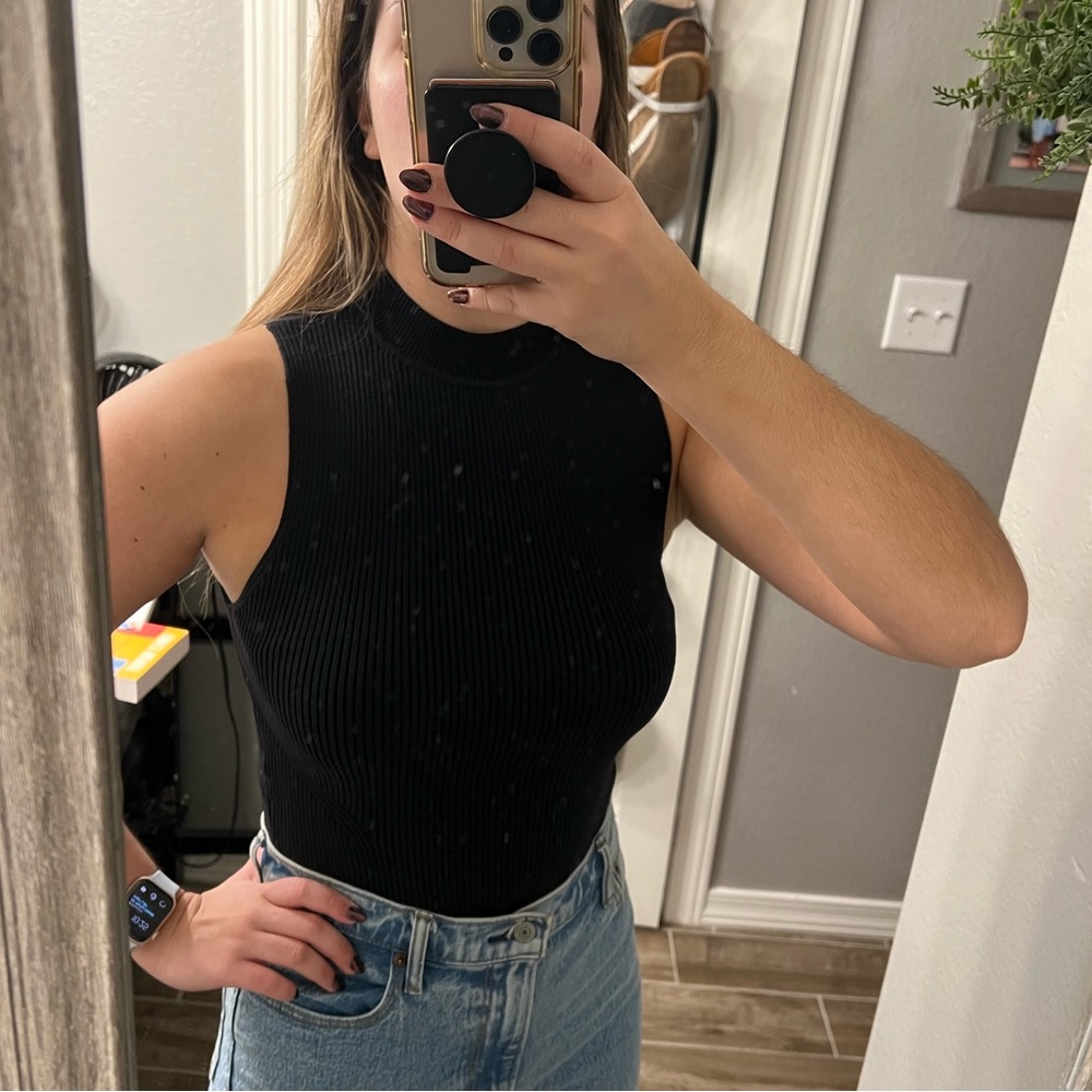 Abercrombie & Fitch black mock neck sweater tank